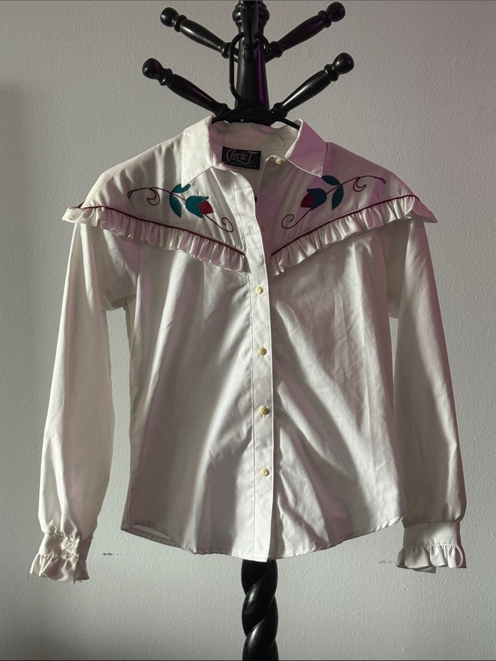 Let’s Rodeo - Circle T Vintage Flutter Button Down Shirt 4.1.M